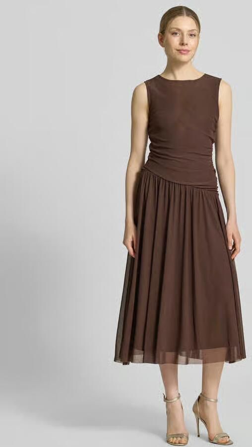 Christian Berg Woman Selection midi-jurk van mesh in asymmetrische look - Foto 2