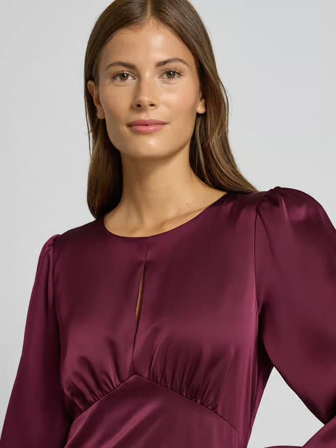 Christian Berg Woman Selection Midi-jurk van satijn met druppelvormige hals - Foto 2