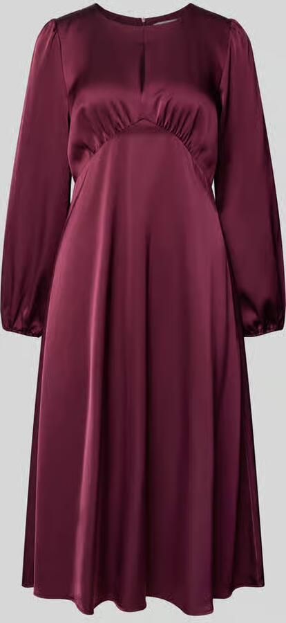 Christian Berg Woman Selection Midi-jurk van satijn met druppelvormige hals