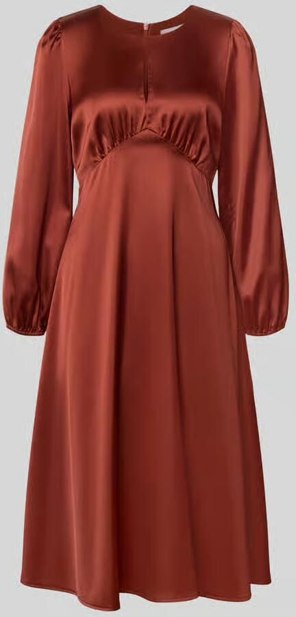 Christian Berg Woman Selection Midi-jurk van satijn met druppelvormige hals