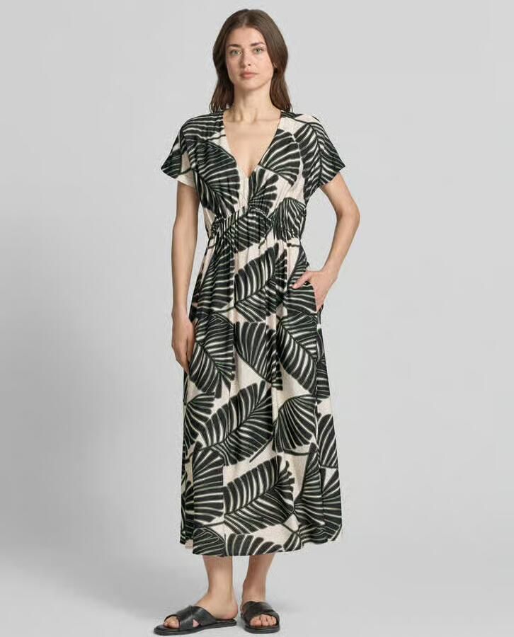 Christian Berg Woman Selection midi-jurk van viscosemix met florale all-over print - Foto 2