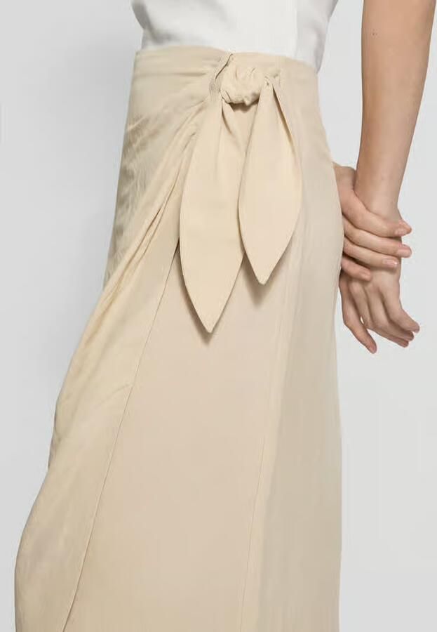Christian Berg Woman Selection Midi-rok van mix van viscose en linnen