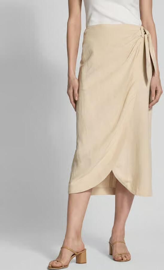 Christian Berg Woman Selection Midi-rok van mix van viscose en linnen - Foto 2