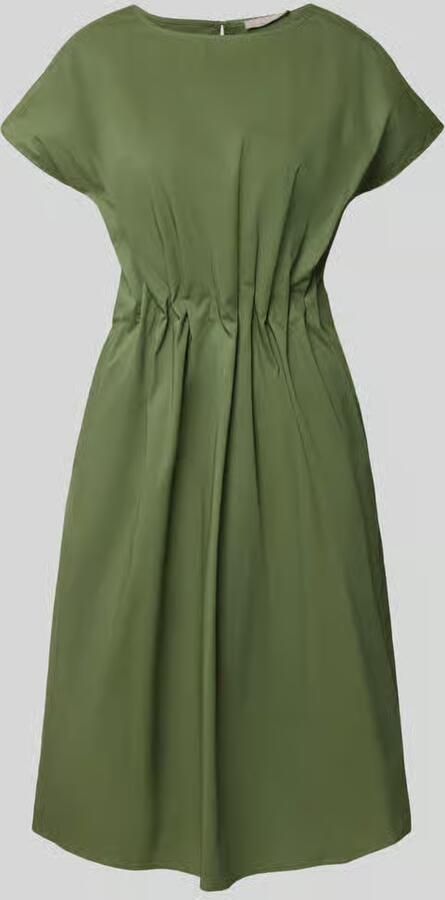 Christian Berg Woman Selection Midijurk met ronde hals en draperieën - Foto 2