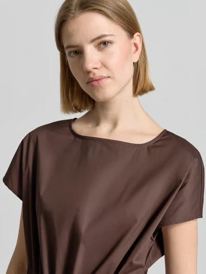 Christian Berg Woman Selection Midijurk met ronde hals en draperieën