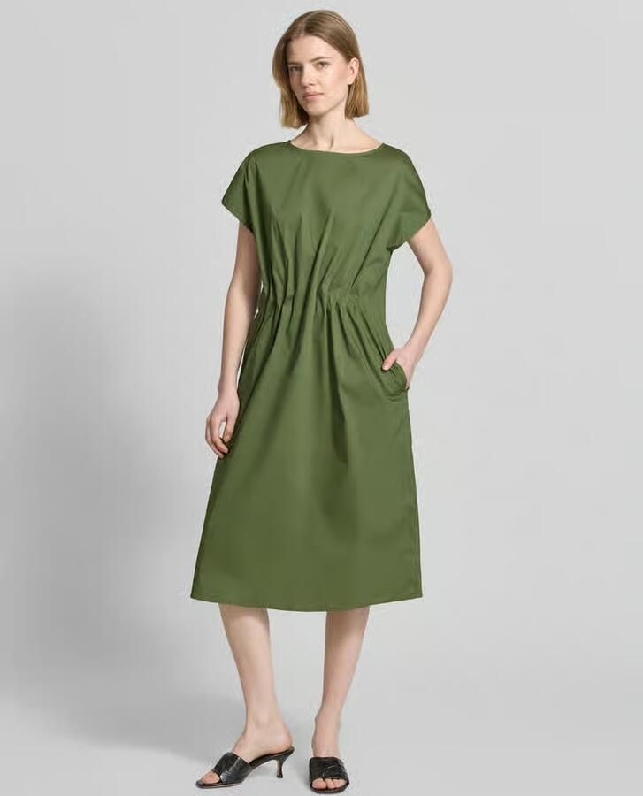 Christian Berg Woman Selection Midijurk met ronde hals en draperieën - Foto 2