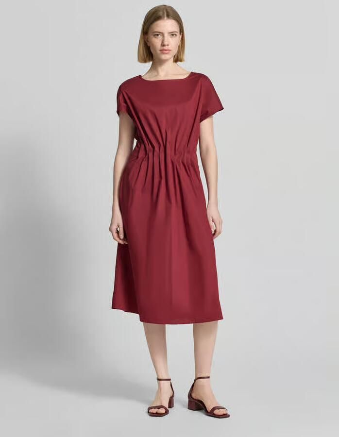 Christian Berg Woman Selection Midijurk met ronde hals en draperieën - Foto 3