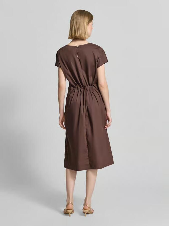 Christian Berg Woman Selection Midijurk met ronde hals en draperieën