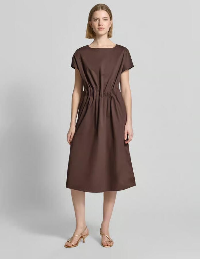 Christian Berg Woman Selection Midijurk met ronde hals en draperieën - Foto 2
