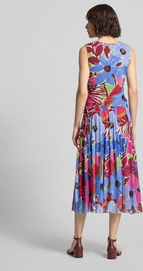 Christian Berg Woman Selection Midijurk van mesh met bloemenprint