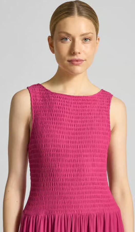 Christian Berg Woman Selection Midijurk van mesh met smokdetails