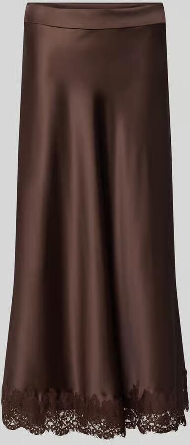 Christian Berg Woman Selection Midirok van satijn met kant - Foto 3