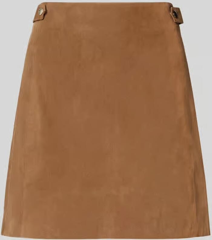 Christian Berg Woman Selection Minirok van echt chevreau-suède met sierapplicatie