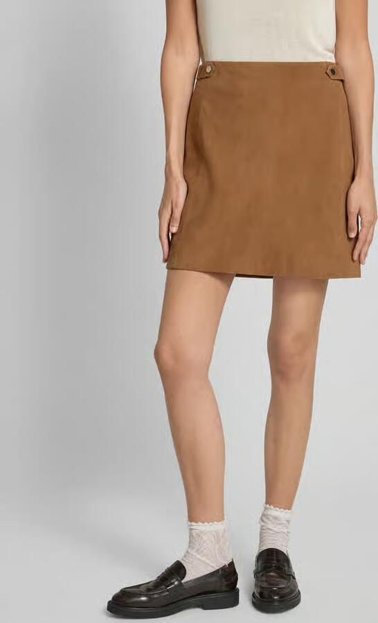 Christian Berg Woman Selection Minirok van echt chevreau-suède met sierapplicatie - Foto 2