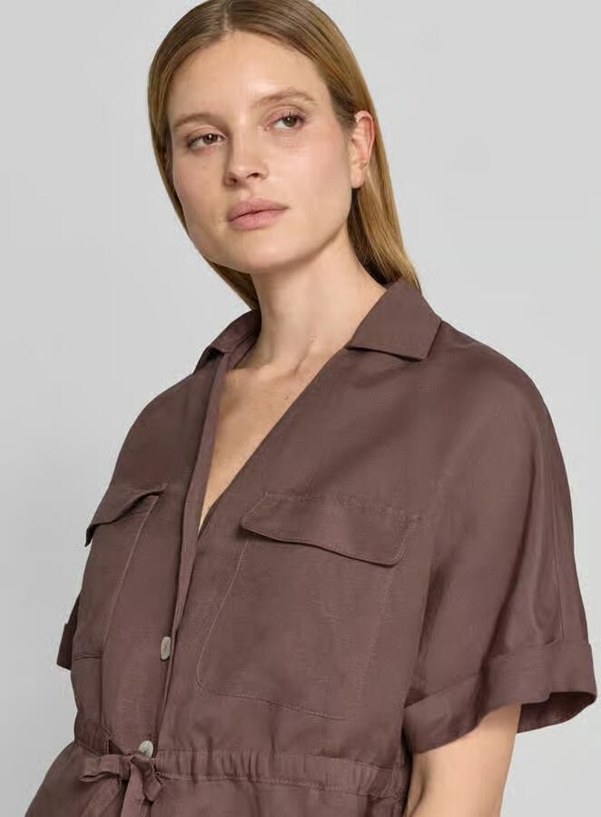 Christian Berg Woman Selection Overhemdblouse van mix van linnen en viscose