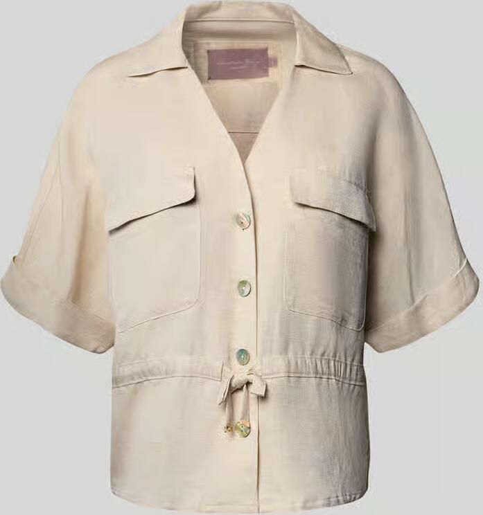 Christian Berg Woman Selection Overhemdblouse van mix van linnen en viscose - Foto 2