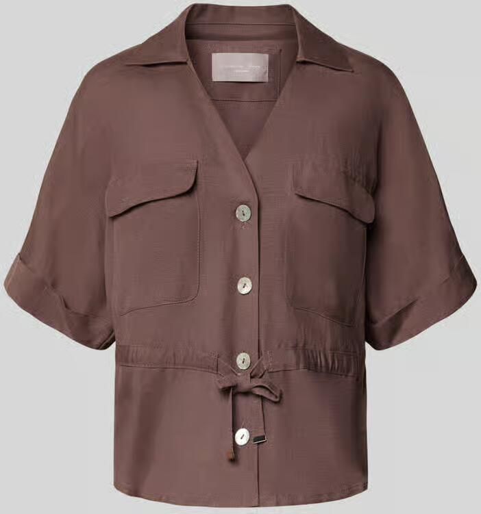 Christian Berg Woman Selection Overhemdblouse van mix van linnen en viscose - Foto 2