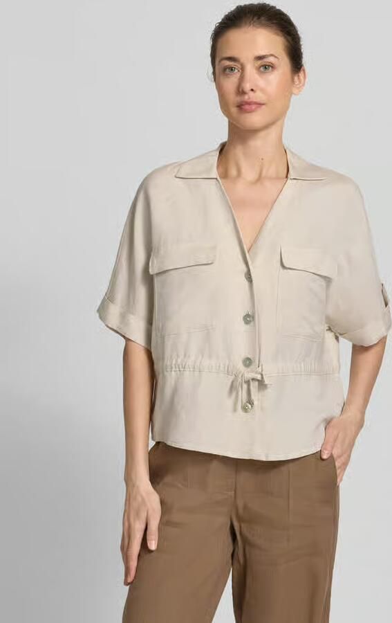 Christian Berg Woman Selection Overhemdblouse van mix van linnen en viscose - Foto 3