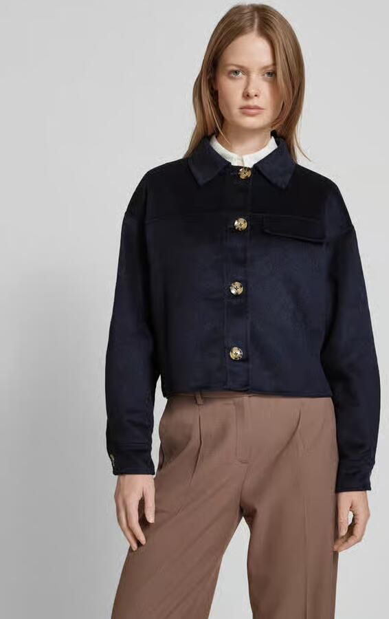 Christian Berg Woman Selection Overhemdjack met wol en labeldetail - Foto 3