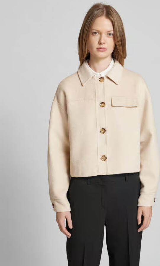 Christian Berg Woman Selection Overhemdjack met wol en labeldetail - Foto 3