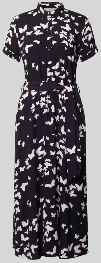 Christian Berg Woman Selection Overhemdjurk in all-over look met strikceintuur - Foto 2