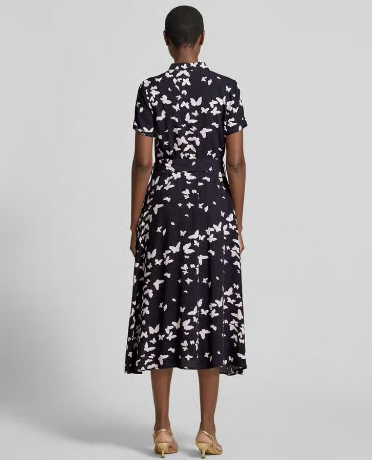 Christian Berg Woman Selection Overhemdjurk in all-over look met strikceintuur - Foto 2