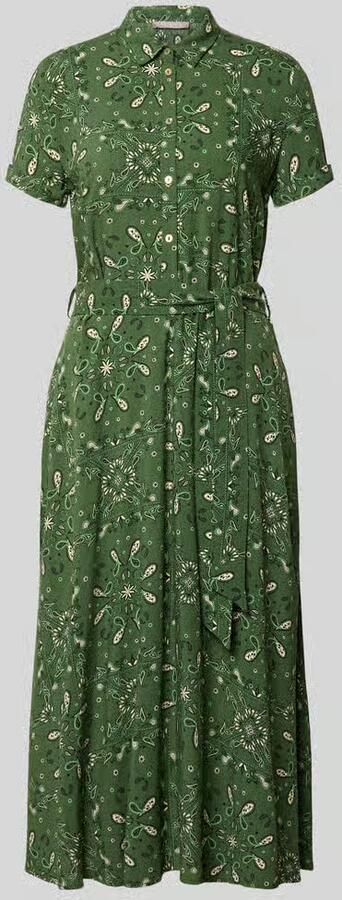 Christian Berg Woman Selection Overhemdjurk van viscose met strikceintuur - Foto 2