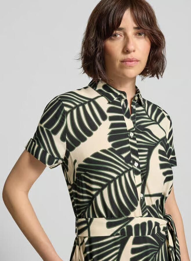 Christian Berg Woman Selection Overhemdjurk van viscose met strikceintuur