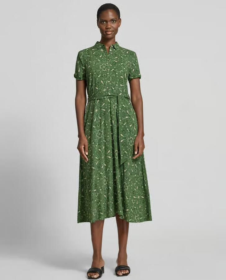 Christian Berg Woman Selection Overhemdjurk van viscose met strikceintuur - Foto 2