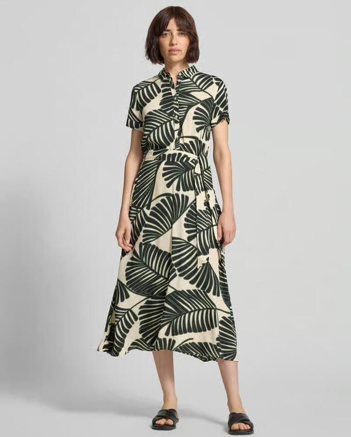 Christian Berg Woman Selection Overhemdjurk van viscose met strikceintuur - Foto 3