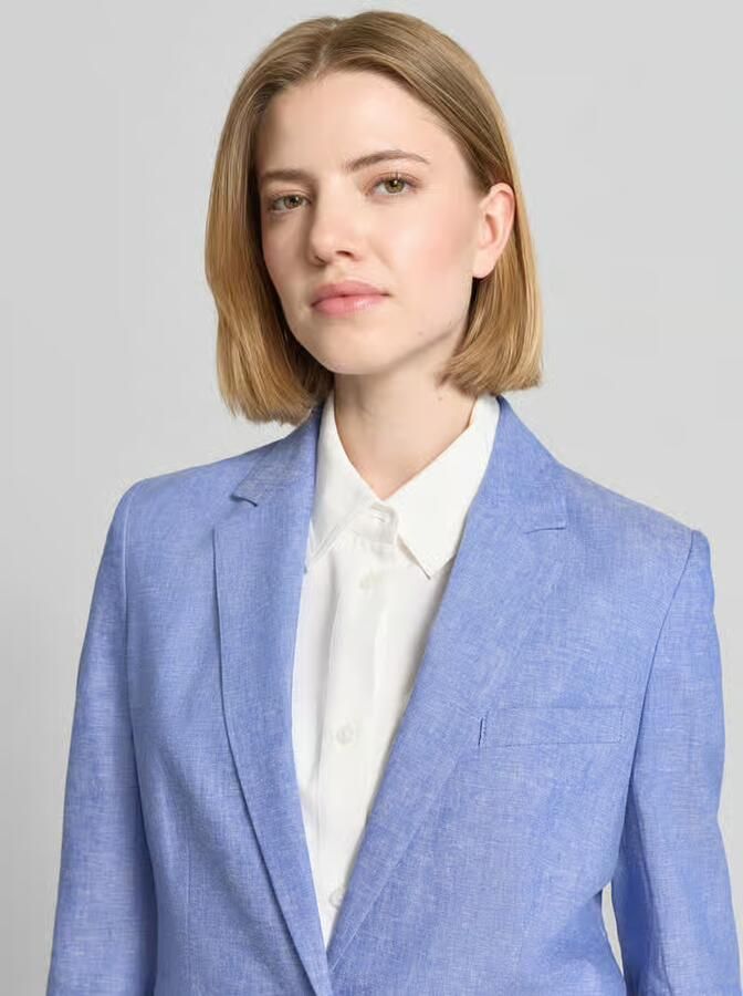 Christian Berg Woman Selection regular fit blazer van linnenmix met paspelzakken