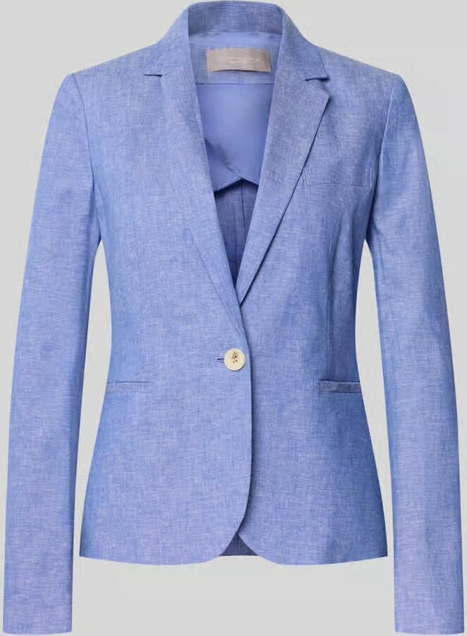 Christian Berg Woman Selection regular fit blazer van linnenmix met paspelzakken - Foto 2