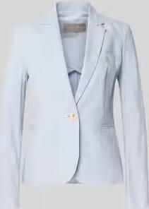 Christian Berg Woman Selection regular fit blazer van linnenmix met paspelzakken