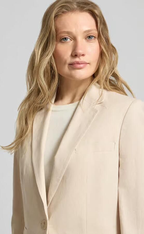 Christian Berg Woman Selection regular fit blazer van linnenmix met paspelzakken