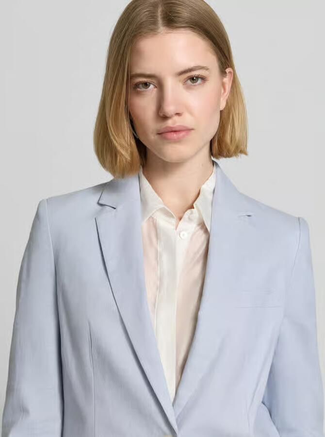 Christian Berg Woman Selection regular fit blazer van linnenmix met paspelzakken