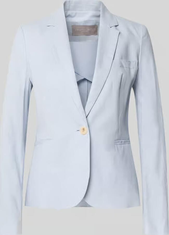 Christian Berg Woman Selection regular fit blazer van linnenmix met paspelzakken - Foto 2