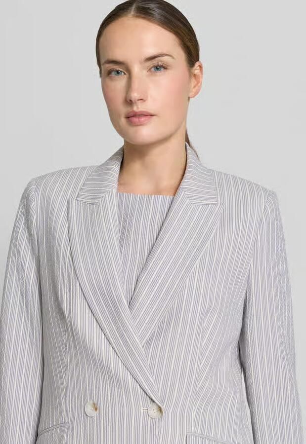 Christian Berg Woman Selection regular fit blazer van seersucker met strepen en lurex