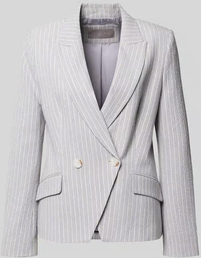 Christian Berg Woman Selection regular fit blazer van seersucker met strepen en lurex - Foto 2