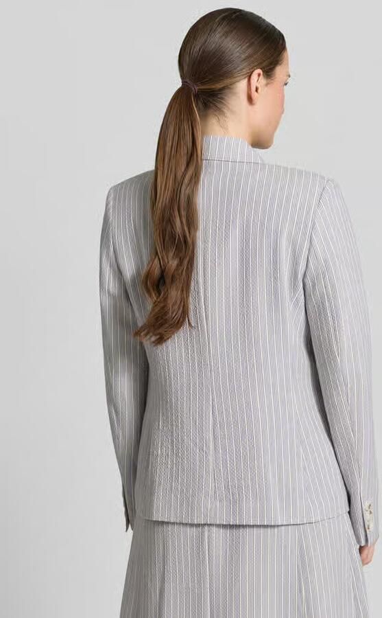 Christian Berg Woman Selection regular fit blazer van seersucker met strepen en lurex - Foto 3