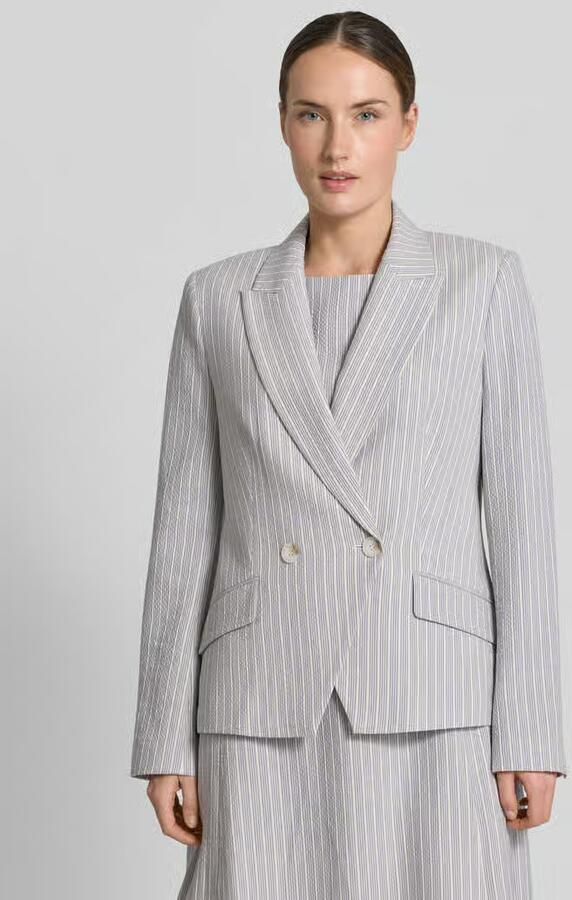 Christian Berg Woman Selection regular fit blazer van seersucker met strepen en lurex - Foto 2