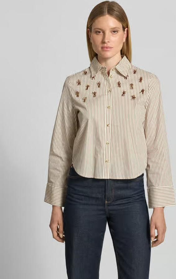 Christian Berg Woman Selection regular fit blouse in all-over look met parels - Foto 2