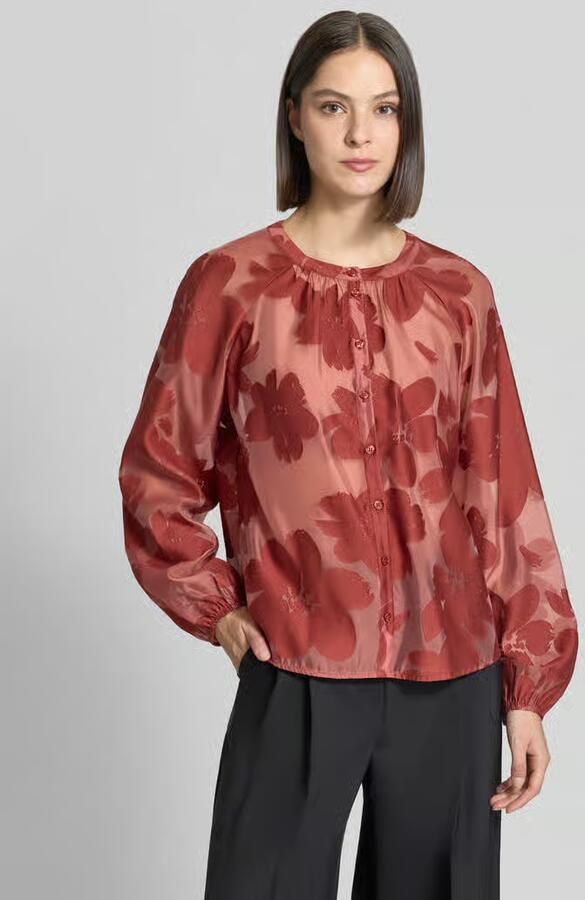 Christian Berg Woman Selection Regular fit blouse met ronde hals - Foto 2