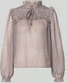 Christian Berg Woman Selection Regular fit blouse met vetersluiting en ruches