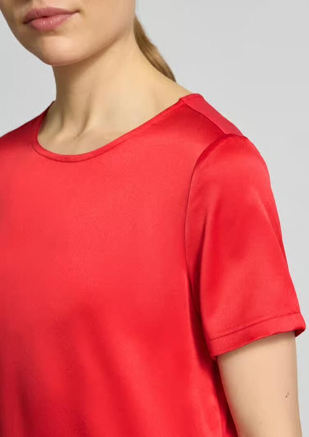 Christian Berg Woman Selection regular fit blouse van satijn
