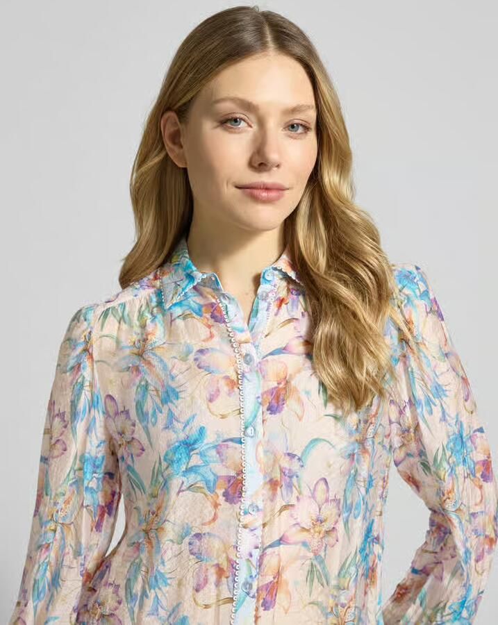 Christian Berg Woman Selection Regular fit blouse van viscosemix met bloemenmotief