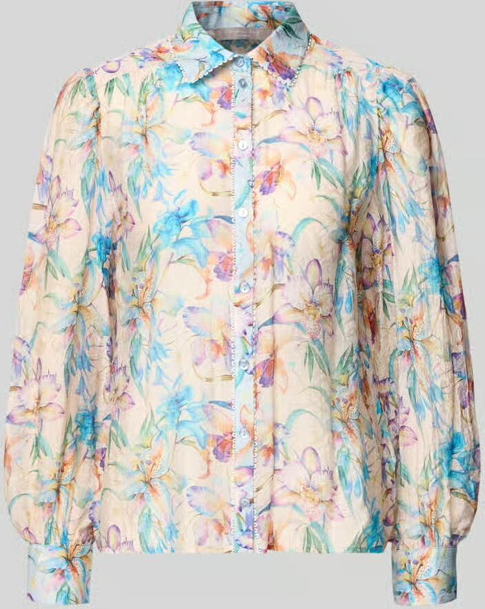 Christian Berg Woman Selection Regular fit blouse van viscosemix met bloemenmotief - Foto 2