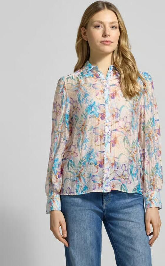 Christian Berg Woman Selection Regular fit blouse van viscosemix met bloemenmotief - Foto 3