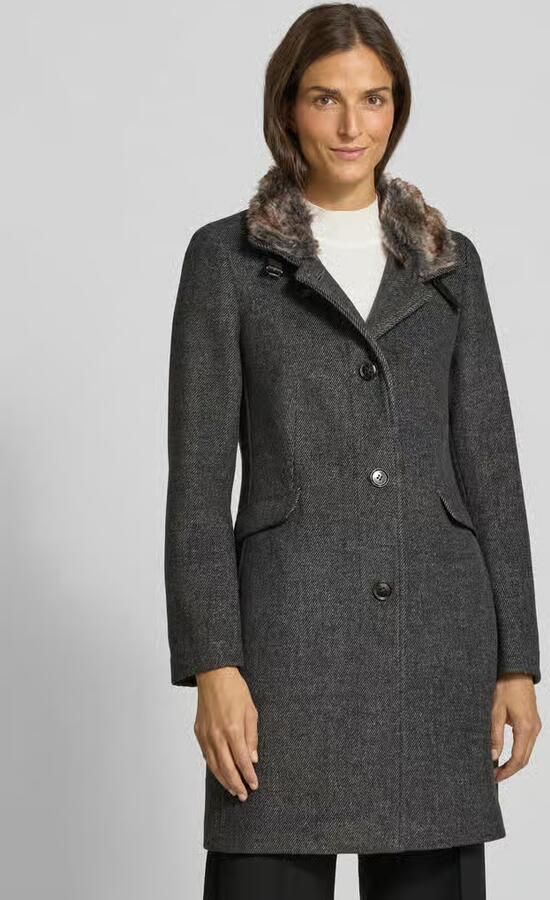 Christian Berg Woman Selection Regular fit lange jas met wol - Foto 2