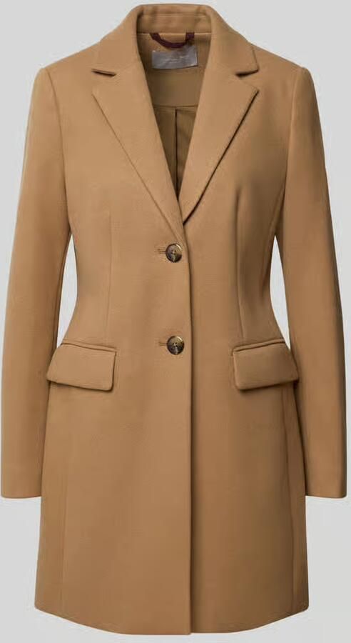 Christian Berg Woman Selection regular fit mantel met 2-knoopsluiting