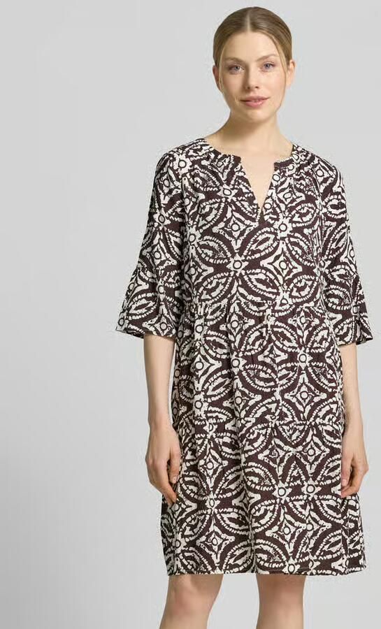 Christian Berg Woman Selection regular fit mini-jurk van 100% viscose met tegelprint - Foto 2